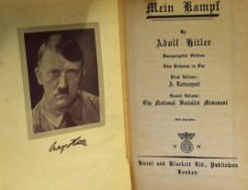 Adolf Hitler - Mein Kampf 1939 Book - Unexpurgated Edition, London: Hurst and Blackett, fifth