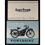 Francis Barnett Powerbike. 1948 - 50 Sales Catalogue - A Three fold Sales Catalogue illustrating and