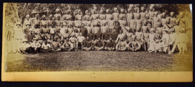 c.1900 16th Madras Infantry Photograph in black and white, laid to card, some fading to edges,