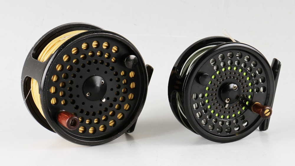 Ron Thompson and Omoto fly reels and line (2) - Ron Thompson "Dynadisc 10/12 large salmon 3.75"