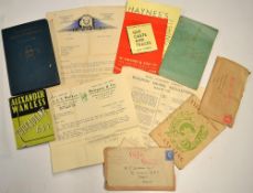 Collection of fishing ephemera from the late 1930's/40's early 1950's - to incl 7x J.J.S Walker