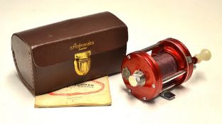 Fine Abu Ambassadeur 6000 level wind multiplying reel - with red end plates, complete with the