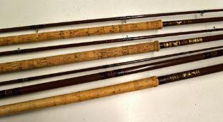Collection of B James and Bruce Walker carp and course rods - B James& Son (in assoc with B&W)