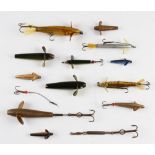 Hardy Lures - 12 assorted Hardy Devons incl various size Pennells, golden sprats et al from 1.5"