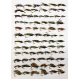 Large collection of Salmon gut eyed flies - all in brown envelopes with details (74) - incl