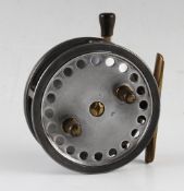 Hardy Bros "The Hardy-Decantelle" Mk I casting reel - 4" dia , smooth brass foot and retaining
