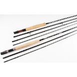 2x unused carbon trout fly rods - Lureflash Quatro Travel Fly - 10ft 4pc line #8-9 c/w 2 lined