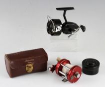 Abu and Mitchell spinning reels (2) : Abu Ambassadeur 6000 level wind multiplier with red end plates