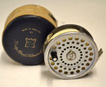 Hardy Bros "Marquis Salmon No.1" alloy fly reel - 3 7/8 inch diameter with smooth alloy foot, "U"