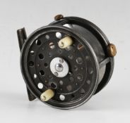 Fine Forrest & Sons Makers Kelso "The Tweed" 4" alloy salmon fly reel - pillared drum core, brass