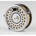 Hardy Marquis Salmon No 1 fly reel - 3 7/8" dia c/w reversible "U" shaped alloy lined guide - c/w