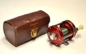 Fine Abu Ambassadeur 6000 level wind multiplying reel - with red end plates, complete with the