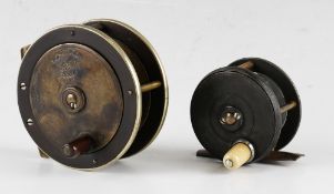 D Slater Newark Fly Reels (2) - The Fly Fishers "S.E.J" Winch brass and ebonite fly reel - 3.25"
