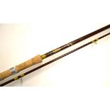 Hardy Richard Walker Carp No.1 fibreglass rod - 9ft 10" 2pc with clear agate butt and tip guides,