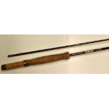 Fine Hardy Alnwick "Hardy Graphite De-Luxe" fly rod - 8ft 2pc line 5/6#, with lined butt guide,