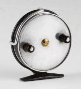 Hardy Bros "The Triumph" alloy trotting reel - 3.25"dia, smooth alloy foot, retaining much of the