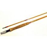Fine Hardy Bros Palakona Trout Fly Rod -8ft 9in 2p line 7#, with clear Agate lined butt guide, alloy