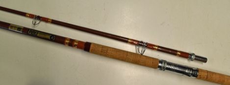 ABU Atlantic 484 Zoom Beachcaster Fishing Rod 11'6" 2 piece, with cork handle, brown fibre rod,