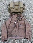 Wading jacket and tackle bag - Scierra Kenai Wading Jacket XXL new still with tags; and a good Large