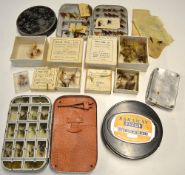 Collection of Hardy Flies and various alloy fly tins - 3x original Hardy Bros Retail Boxes with