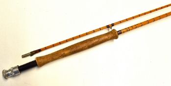 Hardy Alnwick The Pope Fly Rod - 10ft 2p palakona split cane rod, 7# - ser. no H39999C c/w alloy