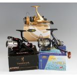 Collection of boxed modern high tec spinning reels - unused (3): Browning Syntec STR730M c/w 2x