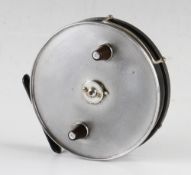 Hardy The Conquest alloy centre pin reel - 4 1/8"dia with alloy foot, nickel silver line guide, left