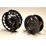 High Tec and modern fishing reels (2) Leeda Magnum 200D bar stock 4" alloy salmon fly reel, back