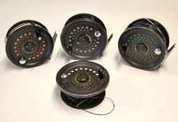 3x Leeda Magnum Salmon Fly Reels and lines - 2x Magnum Disc Drag 200D c/w spare spool, 140D and