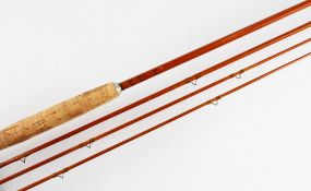 Hardy Bros Alnwick Keith Rollo trout fly rod - 9ft 2pc split cane with spare tip, line 5/6#, agate