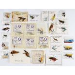 Salmon Flies: A quantity of eyed salmon flies in their original packets - Farlow Holdfast, Farlow