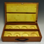 Large wooden reel case - to fit the previous 4 Hardy Marquis reels and spare spools - foamed lined -