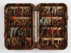 Hardy Bros Neroda Fly Box - waistcoat size pocket small trout clip fly box fully fitted with 40x