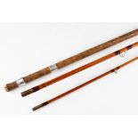 R Chapman & Co Ware Dennis Pye 700 split cane pike rod - 10' 2 piece with detachable cork butt,