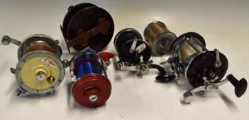 Various Multiplying Sea Fishing Reels to include a Garcia Mitchell 624, Intrepid Pirate Narrow, K.P.
