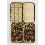 Hardy Bros and Malloch Black Japanned fly tins and flies (2) - Girodon Pralon No.1 dry fly tin