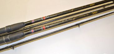 DAM, Germany Rods (2): Pair "Andy Little" Carbon Carp rods, 12ft 2pc 3lb test MOD Used