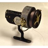 Hardy Altex Reel No.2 Mk. III spinning reel - R.H.W with black casing, bakelite spool and runs