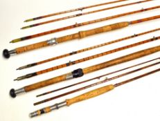 3x Split cane Sea Trout, Salmon and trout fly rods - Edgar Sealey Octopuss Brand "Sea Trout" 11ft