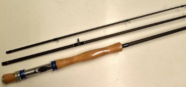 Fine Roger Beale purpose built high module carbon fly rod - 11ft 3pc, line 7/8#, with 2x fuji