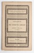 Cox, Arthur - "Catalogue of The Sporting Library" auction catalogue Sold on 25th February 1891 by