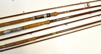 Collection of various glass fibre rods (3) - Bruce and Walker Hand Built "Spring Spinner" 10ft 2pc ;