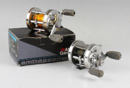 2x Abu Ambassadeur level wind multiplying reels - models incl 5501C3 level wind ser. no 010611/10;