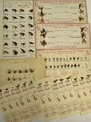 Interesting Collection of Allcocks & Co Fly Display Cards - to incl 5x Salesman display cards "The