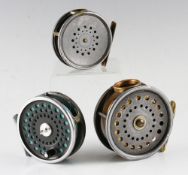 Collection of Hardy and Alex Martin salmon and trout alloy fly reels - all with faults (3) Hardy The