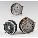 Collection of Hardy and Alex Martin salmon and trout alloy fly reels - all with faults (3) Hardy The