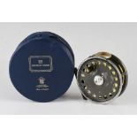 Hardy Bros The St George post war alloy trout fly reel - 3 3/8" dia, makers nickel and agate lined