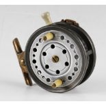 Scarce and early J.J.S Walker Bampton Alnwick Patent "Wallace Watson No.3" alloy trout reel - 3.