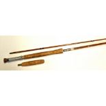 JS Sharpe Ltd Aberdeen impregnated cane sea trout fly rod- The Scottie made for Farlow 10ft 2pc,