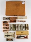 Collection of various lures in makers original boxes to incl 7x WJ Cummins Bishop Auckland